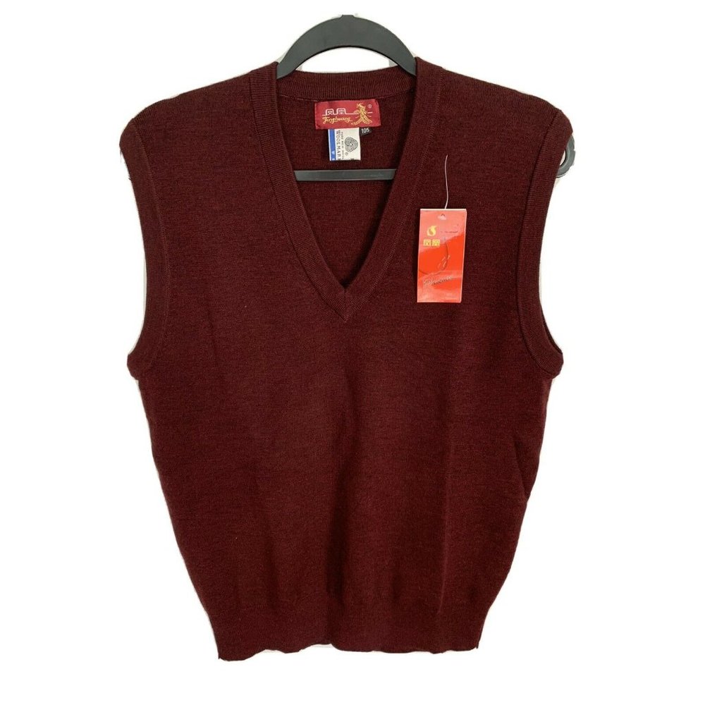 FengHuang Phoenix Red Sweater Vest Red Woolmark